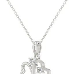 avsar Avsar BIS Hallmark AVP1101WB 14kt Cubic Zirconia White Gold Pendant image 2