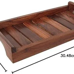 seawoodarts Rosewood Sheesham Wood Handmade & Handcrafted Wooden Small Serving Tray Tray Serving Set image 4