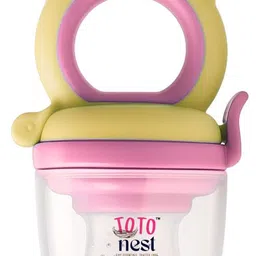toto nest FruitieBite Pacifier Fruit Feeder Baby Feeding Silicone Nibbler Feeder (Pink) Teether and Feeder-picture-22