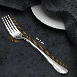 nfi essentials Stainless Steel Fork Set of 6, Premium Table Fruit Forks Set for Home & Kitchen Stainless Steel Dessert Fork, Dinner Fork, Fruit Fork, Salad Fork Set image 5