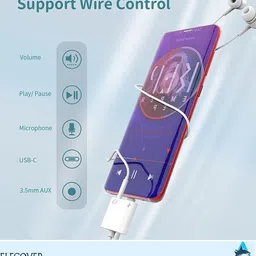 ELECOVER Gold Type C to 3.5mm Aux 2 in 1 Headphone AUX Splitter & Charging Converter Rose Gold Phone Converter image 4