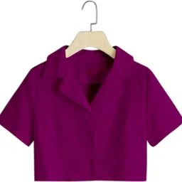 kitket fashion Women Comfort Fit Fit Solid Cut Away Collar Casual Shirt-picture-11