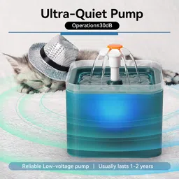 maycreate Cat Water Fountain LED Light Large Ultra-Silent High image 5