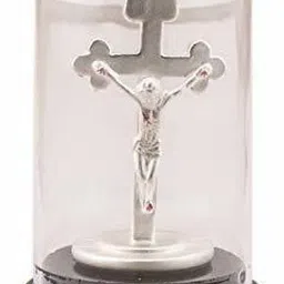 silverspot jewel 999 Pure Silver Holy Cross Jesus Christ Idol/Statue for Worship/christmas Decorative Showpiece-11 cm-picture-32