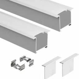 Conciled 1 Meter Profile Channels Without LED Straight Linear (25x25mm) 0 W 1.5 cm Tube Light-image-31