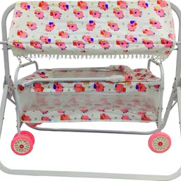 swingish Baby Jhula Baggi Cradle square pipe for new born baby Cot image 2