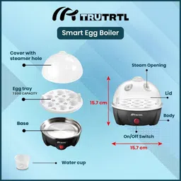 spella genuine Quality Egg Boiler Electric Automatic Off Egg Steamer Cooker Poacher_56 Egg_Cooker_Egg_ Boiler (Multicolored 7 Egg)_056 Egg Cooker image 3