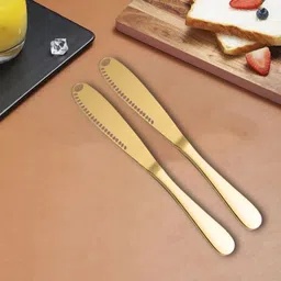 kitchease Stainless Steel Butter Spreader, Cheese Knife, Dessert Knife, Table Knife Set-picture-28