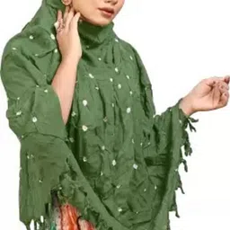 evofox Printed Rayon Women Green Fancy Scarf, Scarf, Stole-picture-17