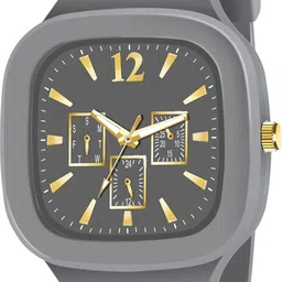 stt Analog Watch - For Men Square Dial Designer Analog Watch for Boys and Men (Grey) image 1