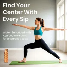 nature blaze Copper Water Bottle Diamond Design, Ayurvedic Health Benefits, Leak-Proof 1000 ml Water Bottle image 5