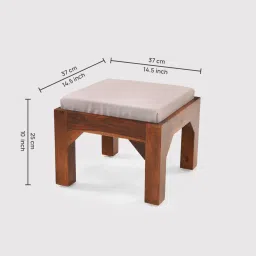 royaloak Synergy Nesting Coffee Table Set in Brown Colour With 4 Stools image 3