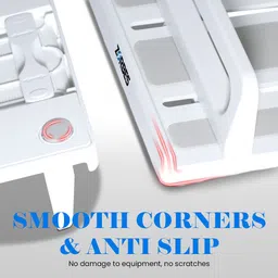 Ofifo Adjustable Desk Laptop Stand for Mobile Devices Anti Slip Base Organizer for Adjustable Laptop Stand Desk Organizer for Home Office Use Plastic Desk Stand Laptop Stand Compatible with Universal Laptops image 5