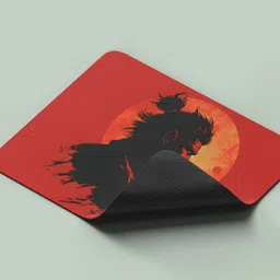 ARTOLIC Silhouette monkey with bun front red moon Mouse Pad for Office & Gaming Non Slip Base Mousepad image 4