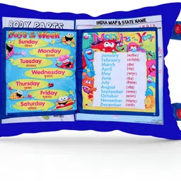 dorytoys 2 In1 Kids Learning Toys Pillow Book Include India Map, Alphabet, Numeric Etc image 4
