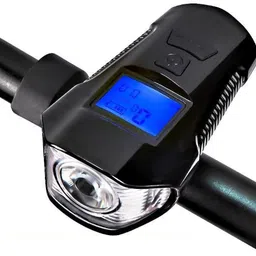 zigly Waterproof Bicycle Light USB Charging Head Light with Horn Speed Meter LCD Screen LED Front Light-picture-11