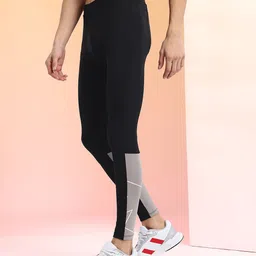 hrx by hrithik roshan Color Block Men Black Tights image 3