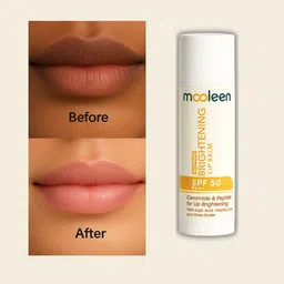mooleen Brightening Lip Balm with SPF 50 PA+++| Glowy+Hydration | Kojic Acid & Ceramide Natural image 3