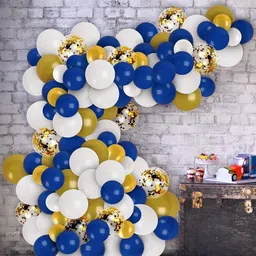 r g accessories Solid Blue golden balloon for baby shower birthday anniversary party decoration-A Balloon image 2