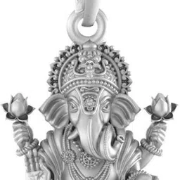 Sterling Silver (92.5% purity) God Ganesh Pendant for Men & Women Pure Silver Lord Ganapathy Locket for Good Health & Wealth Sterling Silver Locket-image-39
