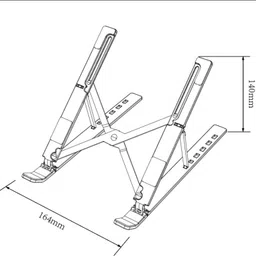 ANIXIOUS laptop stand laptop stand Iron Desk Stand Laptop Stand with Adjustable Height Compatible with Universal Laptops image 3