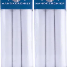 S4S 6 Pcs White Men's 100% Cotton Essential Gift Box Packing ["White"] Handkerchief-picture-10