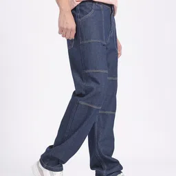 glitchez Men Regular Mid Rise Blue Jeans image 3