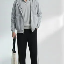 dockstreet Men Solid White Track Pants image 4