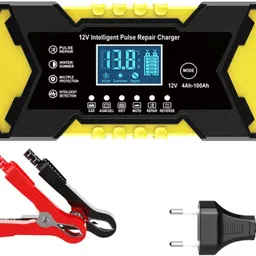 purvish 12 V Intelligent Pulse Repair Battery Charger for Car And Bike Battery Charger 8 ft Battery Jumper Cable-picture-17