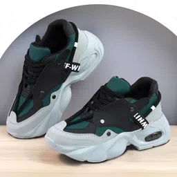 dartkick Trendy Air Sole Sneakers for Men | Breathable Casual Lace-Up Shoes Party Wear For Men image 2