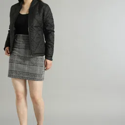 roadster Women Solid Quilted Jacket image 4