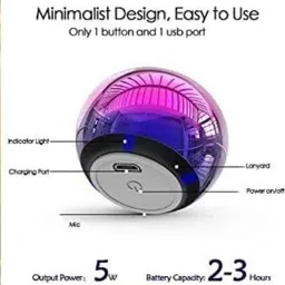 laxmi gold Mini Speaker With Metal Body High Sound Quality- Green 5 W Bluetooth Soundbar image 2