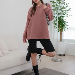 zilcon Formal Regular Sleeves Self Design Women Pink Top image 3