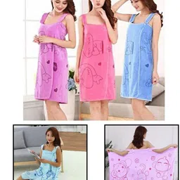 manav Blue, Pink, Purple Free Size Bath Robe image 2