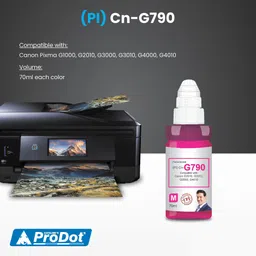PRODOT Cn-G790 Inkjet Ink Refill Compatible with Canon Pixma G1000, G1010, G2000, 2 x Magenta Ink Bottle image 2