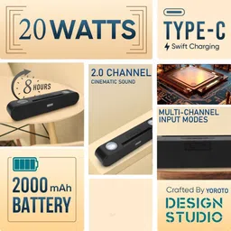 TABARET Wireless rechargeable portable Premium bass Bluetooth Speaker | high sound 10 W Bluetooth Party Speaker image 4