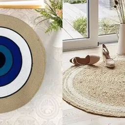 siya textiles 60 cm X 60 Jute Carpet-picture-44