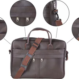 jexwall Men Brown Messenger Bag image 5