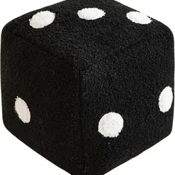 techmax solution CUTE BLACK DICE PLUSH PILLOW SOFT TOY- 30 cm-picture-22