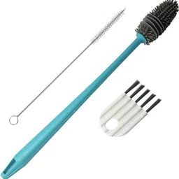 dumleto Bottle Cleaning Brush + Long Handle Silicone Brushes+ Lid Cup Brush Combo-picture-41