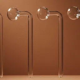 wishingbell natural 6 inch Bend Glass Oil Burner Pipe Transparent (Pack of 4) Borosilicate Glass Inside Fitting Hookah Mouth Tip image 1