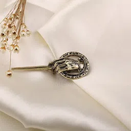 mahi Antique Golden Hand Of The King Pin Brooch-picture-10