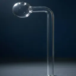 wishingbell natural 6 inch Bend Glass Oil Burner Pipe Transparent (Pack of 4) Borosilicate Glass Inside Fitting Hookah Mouth Tip image 2