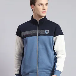 Men Full Sleeve Color Block Sweatshirt-image-0