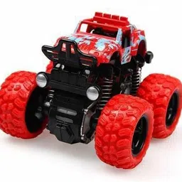 sr toys Monster Truck Shockproof Cars Push and Go Toy Truck Friction Powered Cars 4 Wheel Drive Vehicles for Toddlers Children Boys Kids Birthday Gift (Red, Black)-picture-28