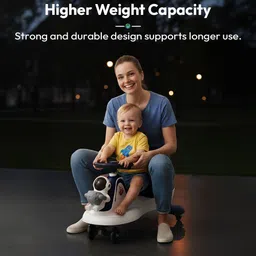 staranddaisy Baby Swing Car for Kids with Backrest Seat Storage & 360° Swivel Twister Ride-on Rideons & Wagons Non Battery Operated Ride On image 5