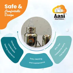 aasi Baby Feeding Bottle for Infants/Toddlers | Jointless Stainless Steel - 75 ml image 3