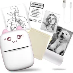 ULTRABYTES Mini Bluetooth Thermal Printer, Portable Label Printer Ink Free for Android Mini Bluetooth Thermal Printer image 4
