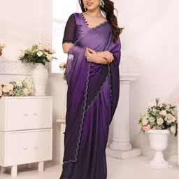 the urban diva Ombre Bollywood Pure Silk Saree image 5