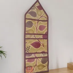 bharat retail inc 3 Pockets,Magazine Holder,NotePad Holder, Wall Hanging Pockets Beige Accessories Organizer image 2